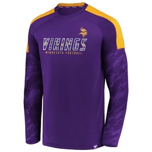 Fanatics Minnesota Vikings Stealth Defender Mascot Raglan Long Sleeve TShirt 2XL